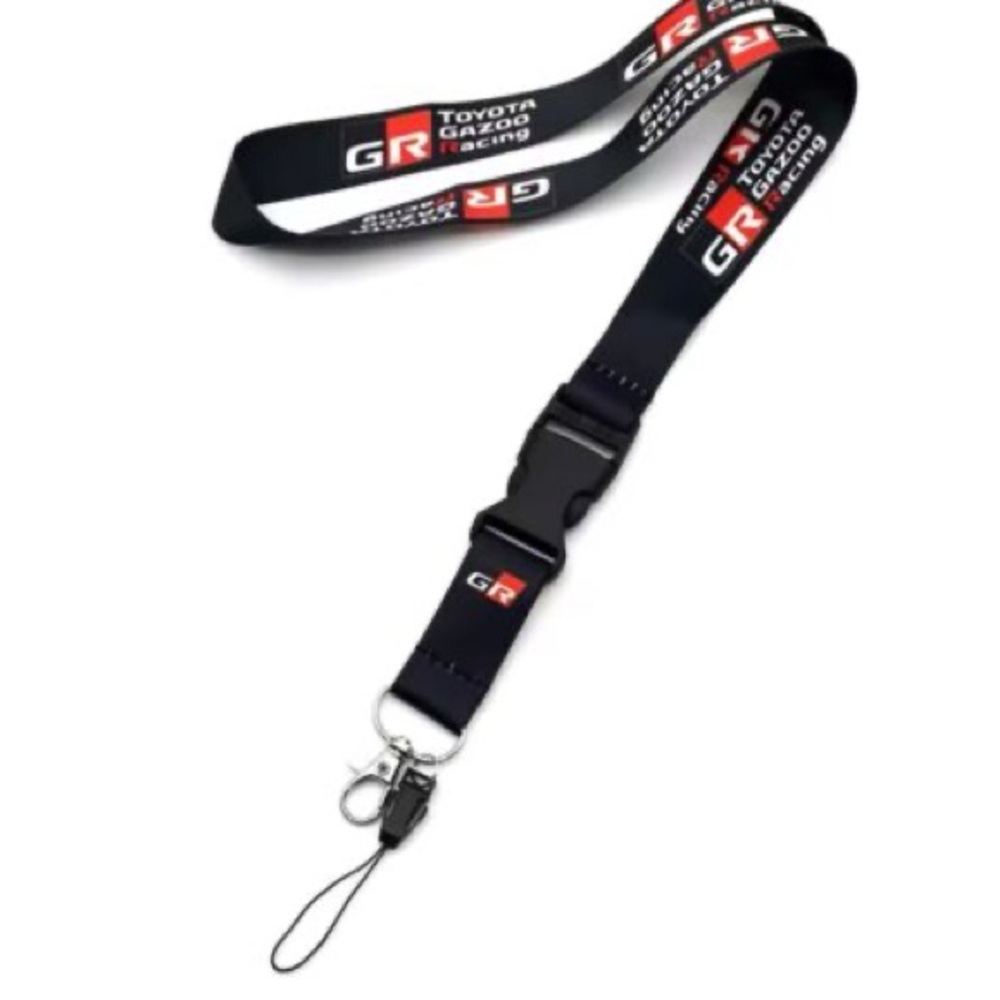 Toyota Gazoo Racing Official Motorsports Black Lanyard (Quick Release Style)